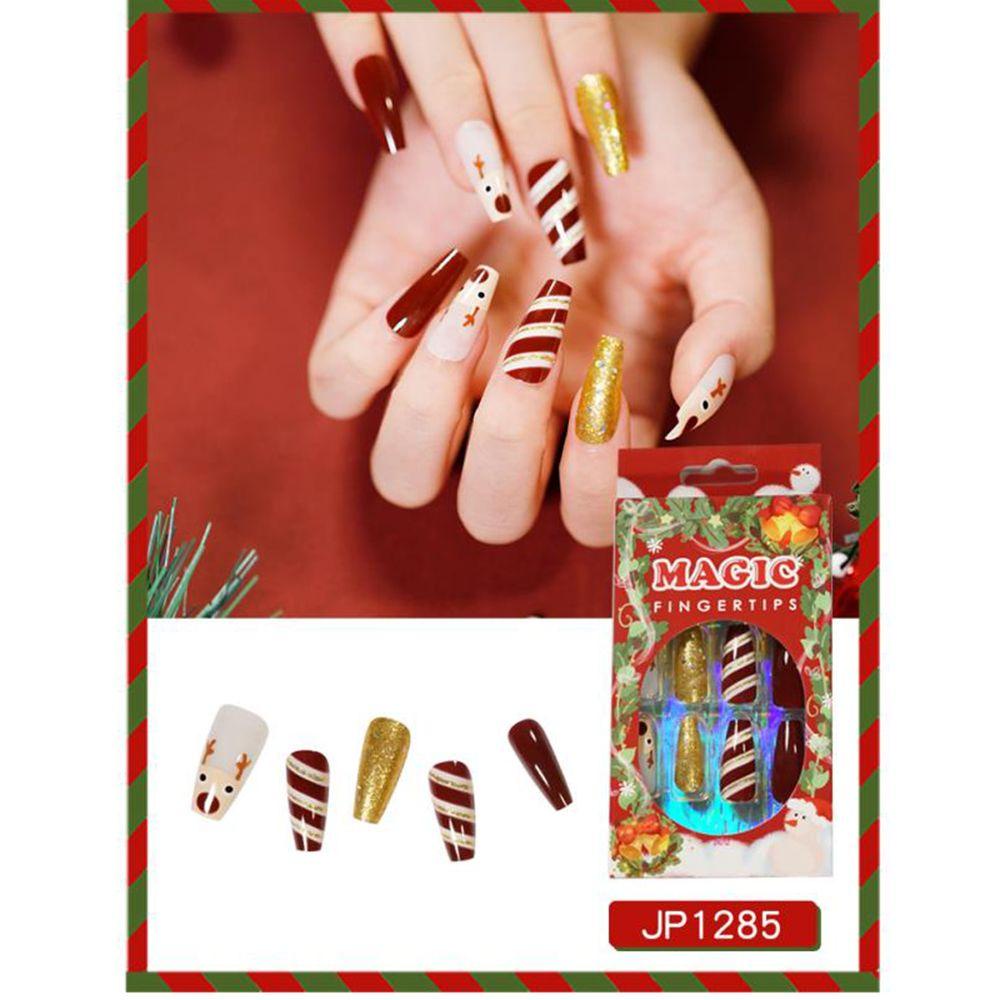 Hộp 24 Móng Tay Giả Che Phủ Toàn Diện Tháo Rời Được Tiện Lợi