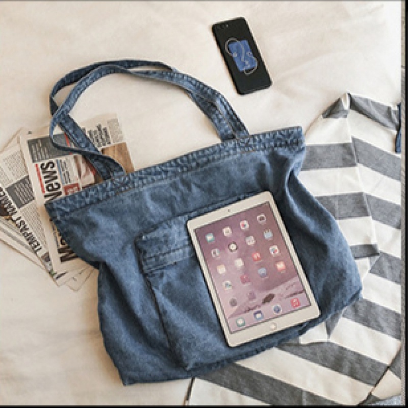 Túi Xách Denim Canvas Cỡ Lớn 2022 Thời Trang Cho Học Sinh