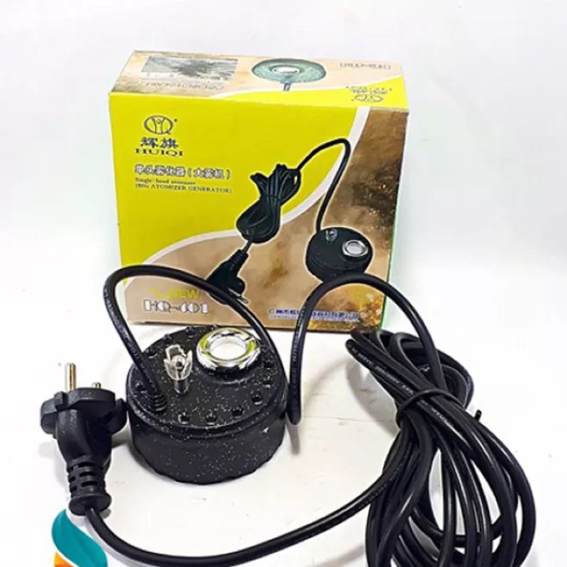 Máy tạo khói mini phun sương, led đổi màu bằng kim loại chống rỉ trang trí tiểu cảnh,non bộ, thủy sinh có adapter đi kèm