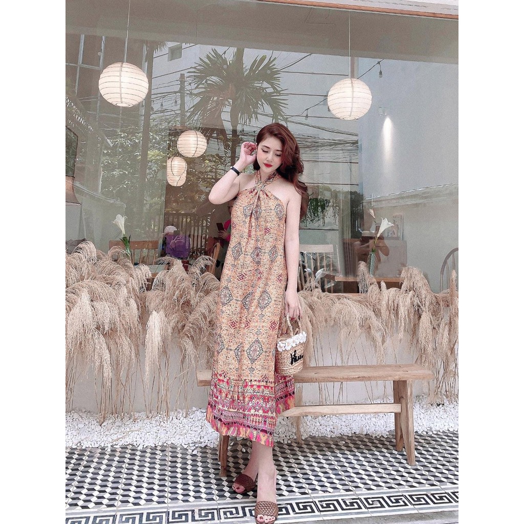 Đầm nữ Maxi, váy yếm dáng suông