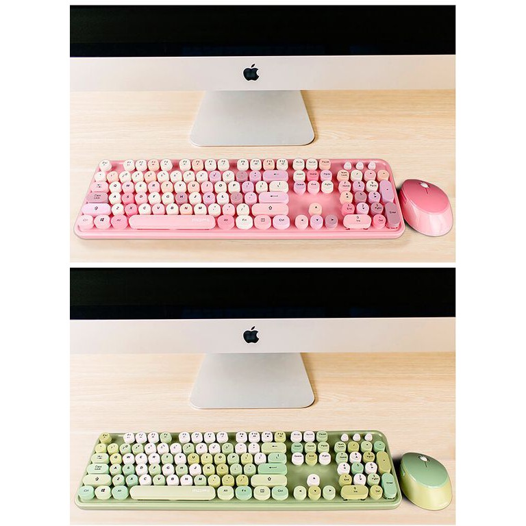 Combo Bàn phím và chuột không dây Moffi Bàn phím SWEET - hàng chuẩn xịn - hình thật
