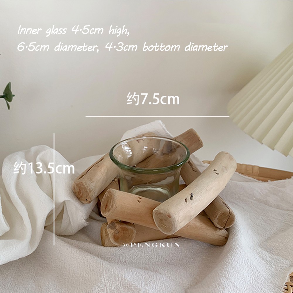 Giá đựng nến bằng gỗ phong cách cổ điển kiểu Châu Âu đơn giản dùng để trang trí nhà