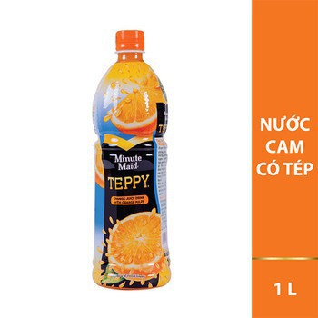 Nước Cam Có Tép Teppy Minute Maid (1L / Chai)