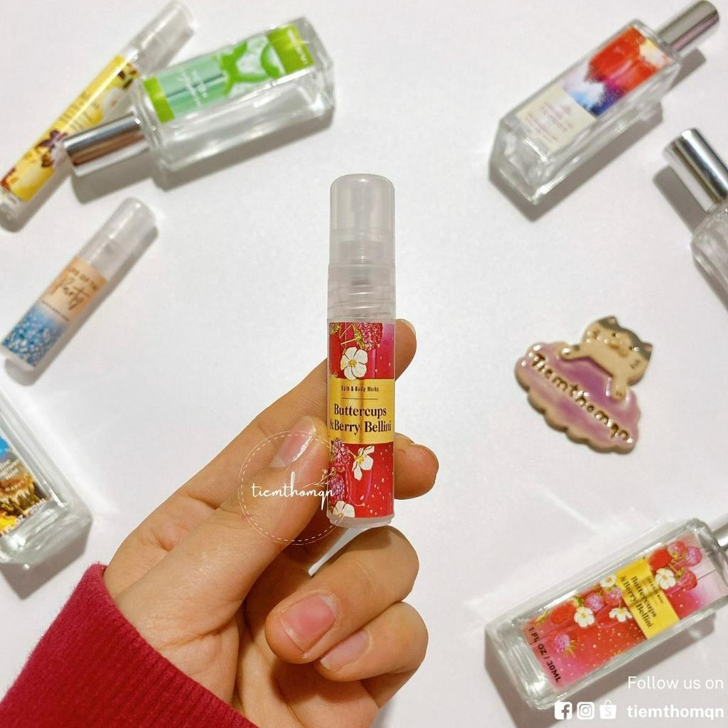 Xịt Thơm Toàn Thân Body Mist Buttercups & Berry Bellini Bath & Body Works Mùi Hương Dễ Thương, Nhí Nhảnh