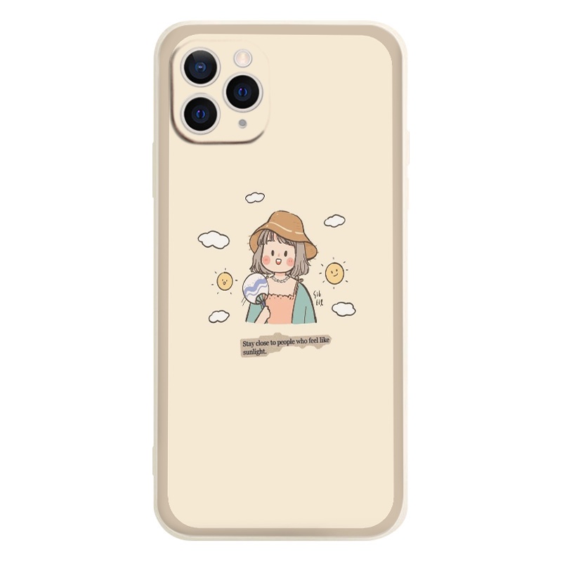 Ốp lưng iphone bé gái mùa hè cạnh vuông dẻo iphone 6splus/7/7plus/8/8plus/x/xr/xs/11/12/pro/max/13promax tr1019
