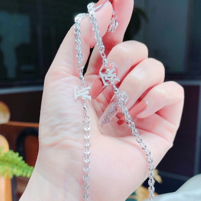 Lắc tay nữ bạc ta - Lắc tay LV bạc ta - Vàng bạc Khải Khải