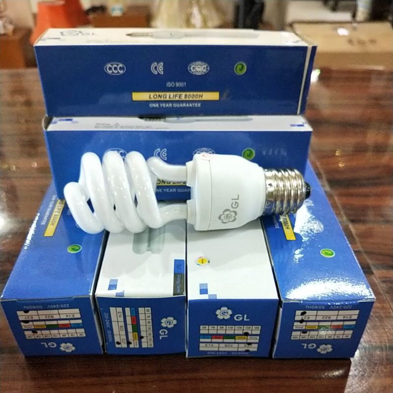 Combo 6Bóng compact Gia Lộc tiết kiệm điện loại 7w,9w,11w xoắn.Hàng chính hãng.