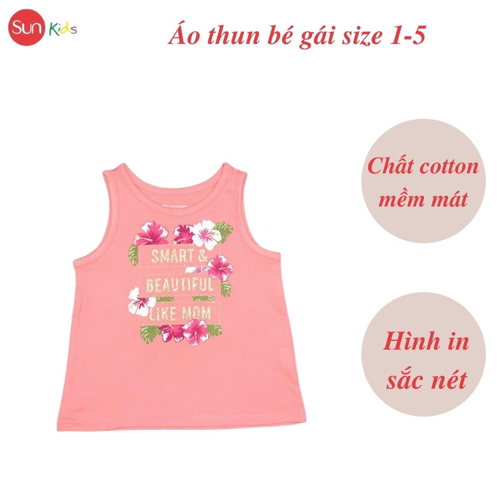 Áo thun bé gái xuất xin, áo phông bé gái chất cotton mềm mát, size 6m - 5 tuổi - SUNKIDS