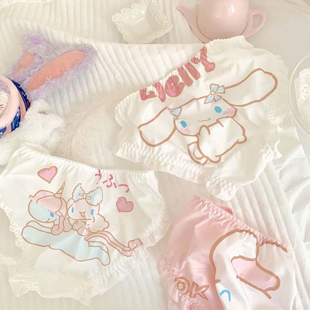 Quần Lót Tam Giác In Họa Tiết Hoạt Hình Dễ Thương Phong Cách Lolita Cho Nữ