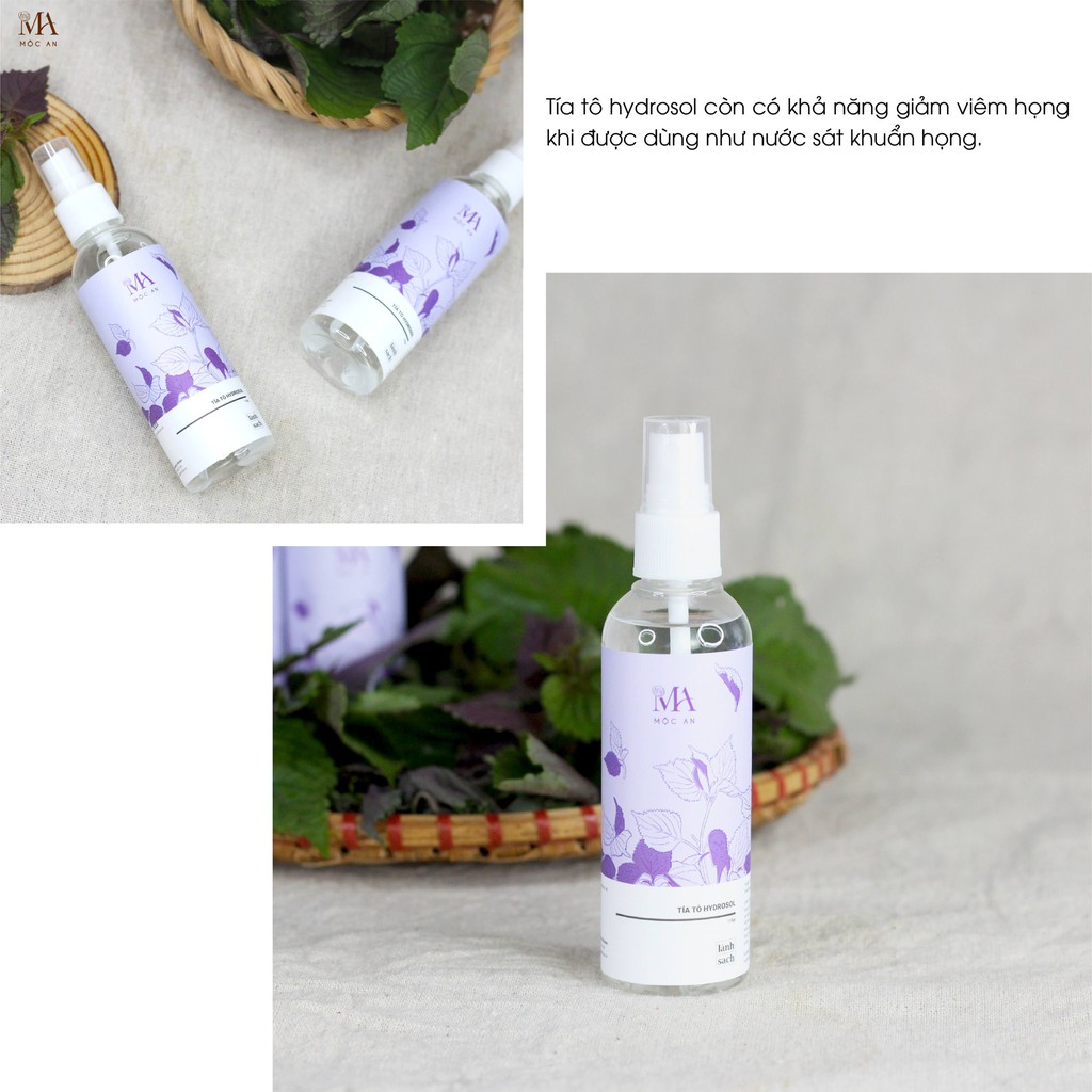 Toner Tía Tô Hydrosol Mờ Thâm Nám, Tàn Nhàng - Mộc An 100ml | Thế Giới Skin Care