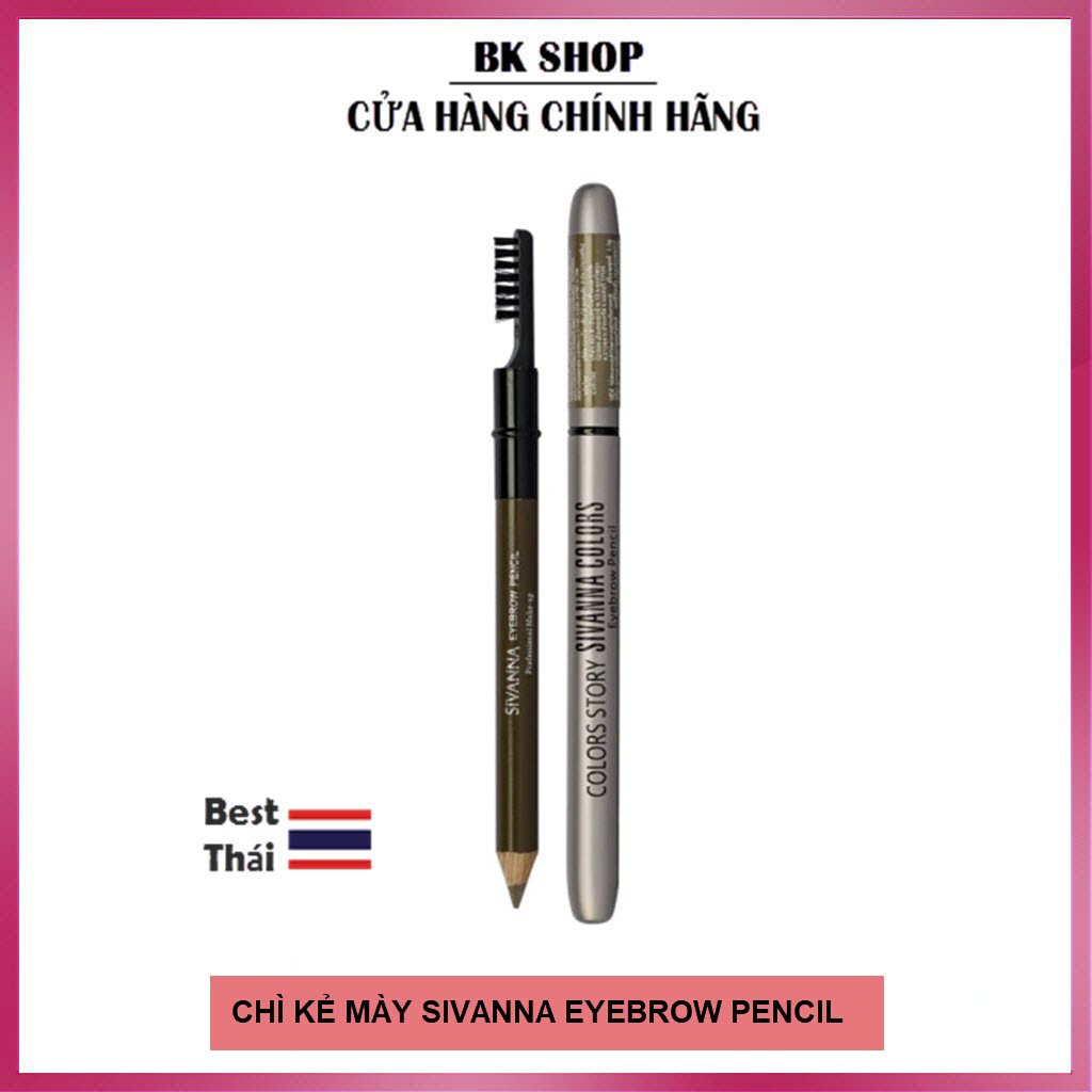 Chì Kẻ Mày Sivanna Colors Story Eyebrow Pencil ES004 [1.2g]