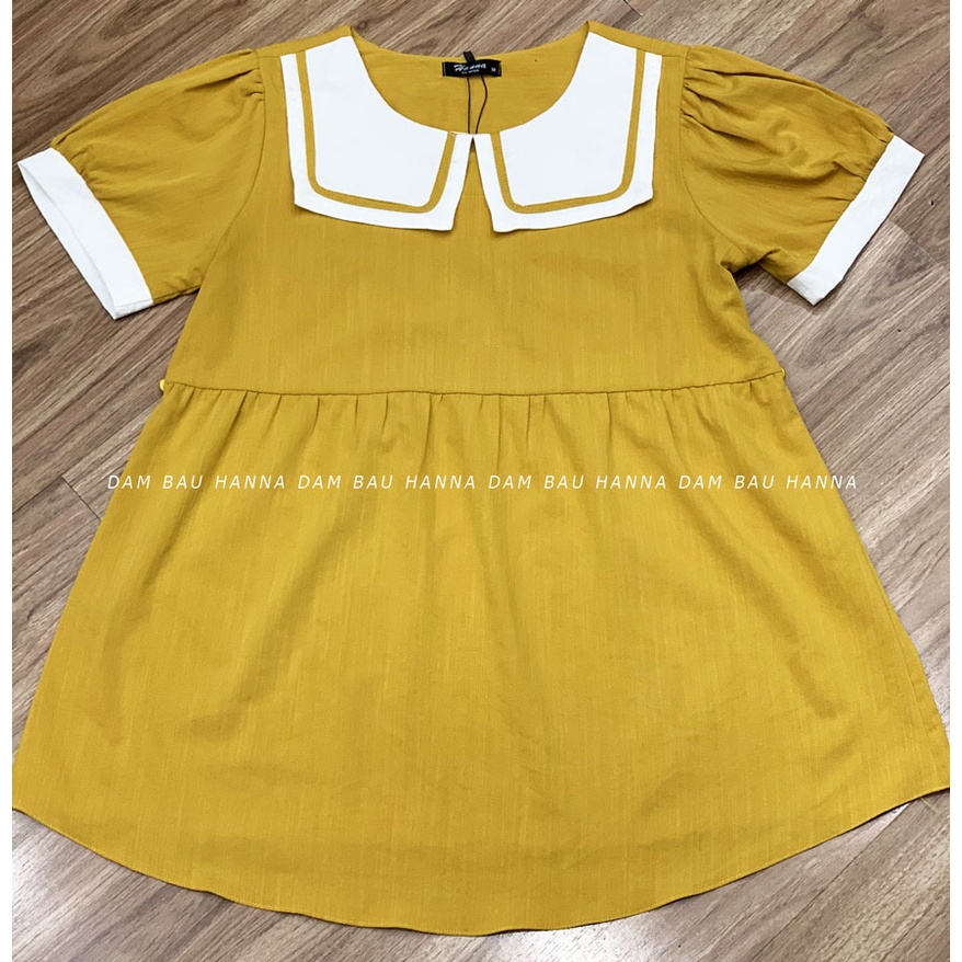 [HANNA] Áo bầu đẹp tphcm cho người nhỏ nhắn có size 40-65kg và size 60-80kg kiểu áo dễ thương chất vải đũi cao cấp
