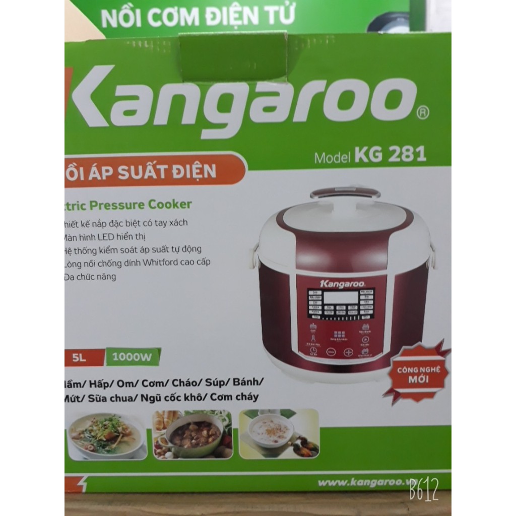 [Mã ELHADEV giảm 4% đơn 300K] NỒI ÁP SUẤT 5L KANGAROO KG-281 BẢO HÀNH CHÍNH HÃNG 12 THÁNG