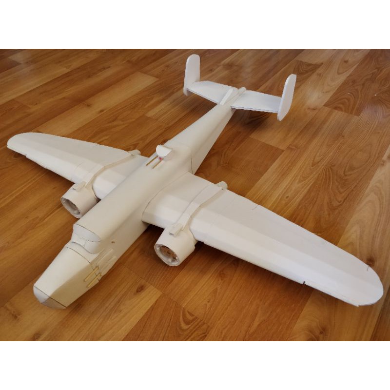 Bộ vỏ kit máy bay B 25 sải 1m-1m50cm( tặng đế gỗ)