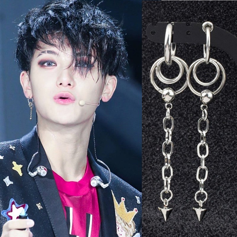 Khuyên tai titanunisex Hoàng Tử Thao UE181019 không gỉ có loại kẹp