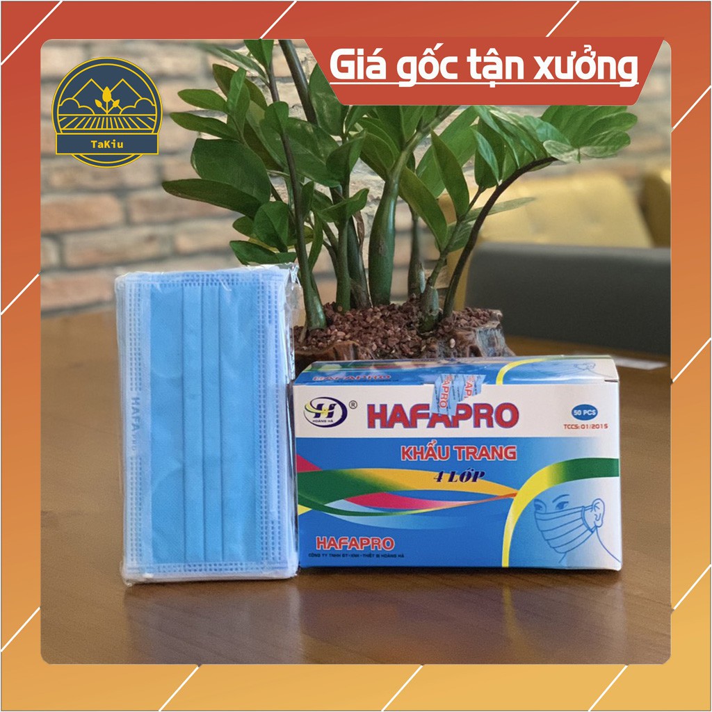 Khẩu Trang Y Tế 4 Lớp HAFAPRO hộp 50 cái