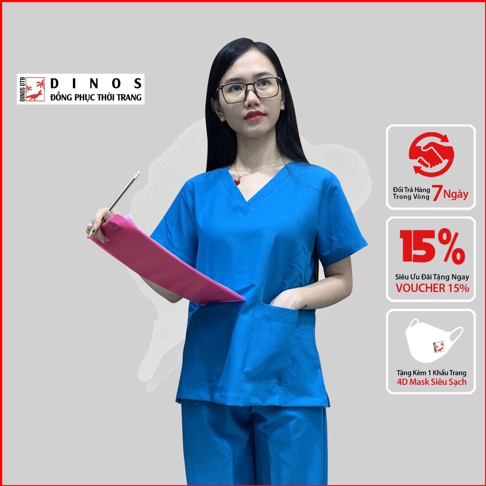 Bộ Scrubs Nữ Đồng Phục Nhân Viên Spa, Thẩm Mỹ Viện, Quần Áo Phòng Mổ Cao Cấp