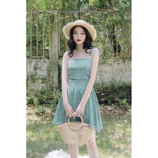 Đầm hoa nhí 2 dây kèm ảnh thật
