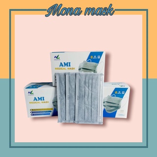 Khẩu trang y tế Ami Medical Mask hộp 50c đủ màu - Mona Store