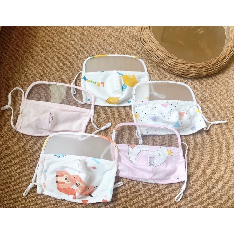 Khẩu Trang Xô Muslin Chống Giọt Bắn Cho Bé