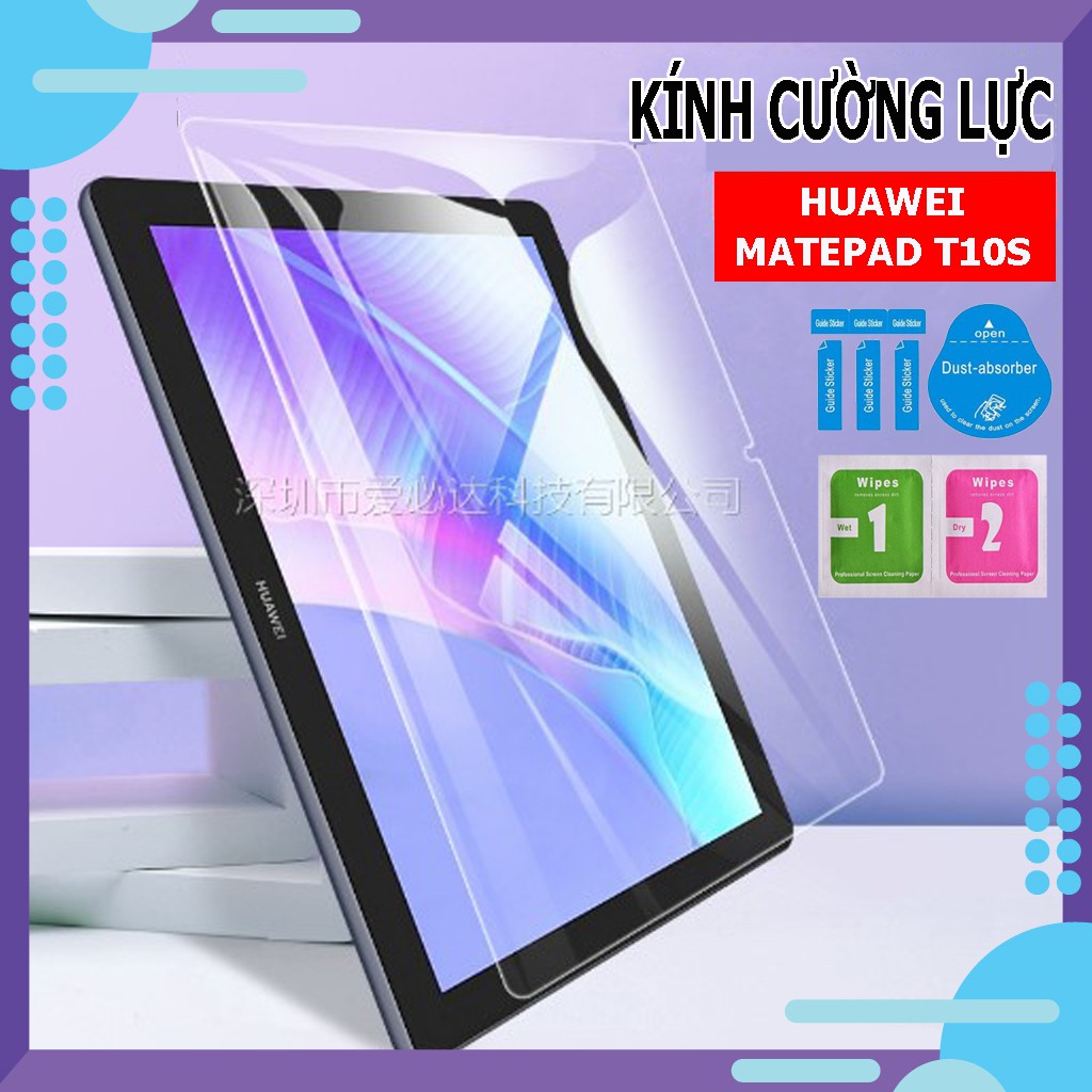 [FREESHIP] Kính cường lực Huawei Matepad T10S 10.1 inch | Độ cứng 9H, dày 0.3 mm | Có quà tặng kèm