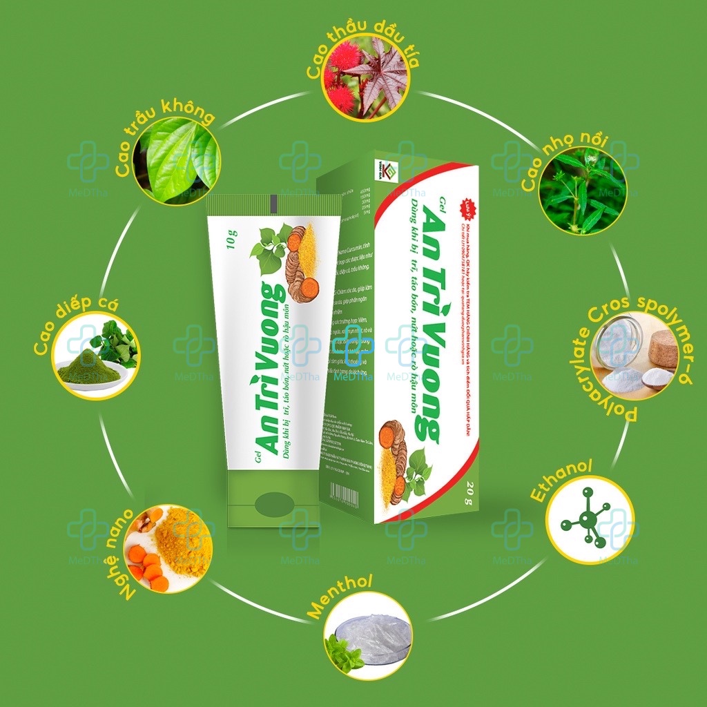 An Trĩ Vương - Diếp Cá, Rutin, Thanh Nhiệt, Giải Độc, Trĩ, Táo Bón (Hộp 30 Viên/ Tuýp 10g) [Chính Hãng]