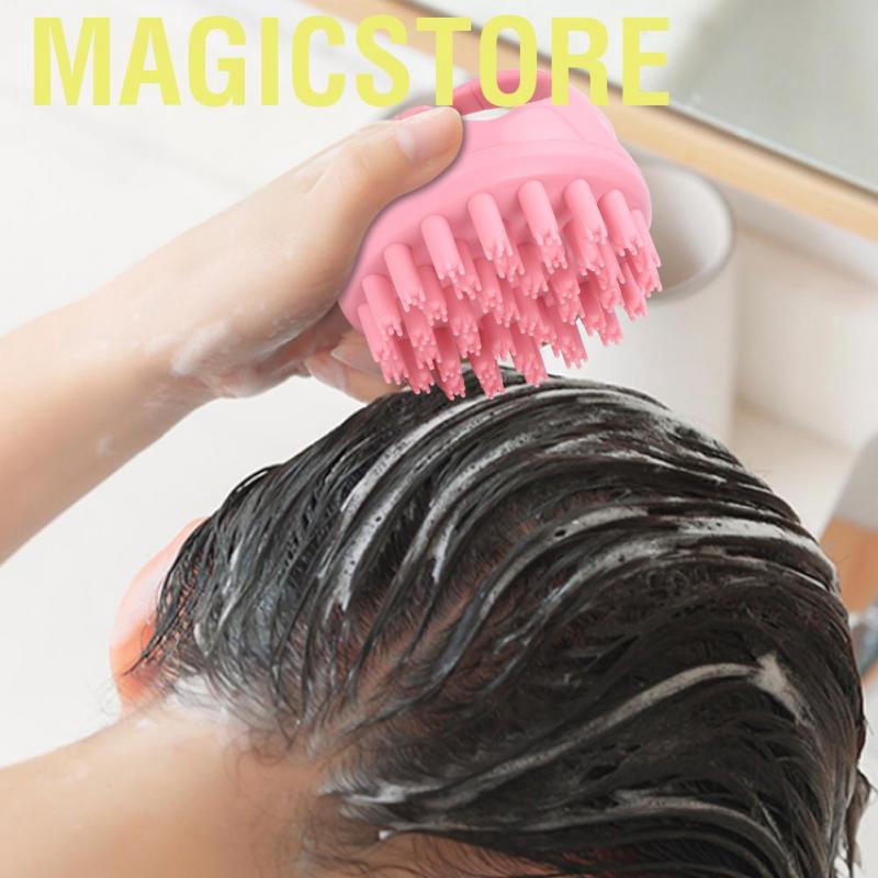 Magicstore Round Shape Handheld Head Scalp Massage Brush Hair Shampoo Washing with Handle