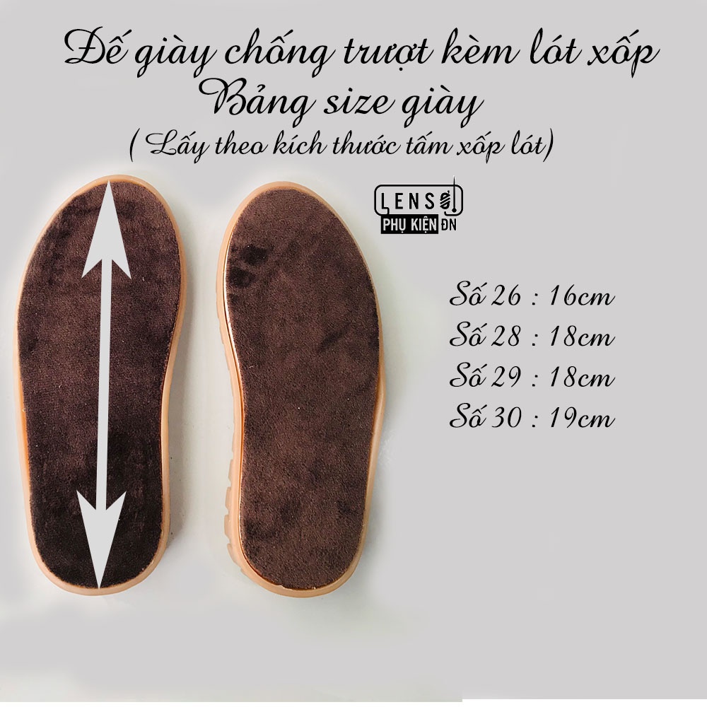 Đế giày su chống trượt có kèm xốp lót cho bé