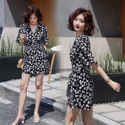 Jumpsuit ngắn cúc họa mi S&M siêu xinh, giá rẻ GR0076