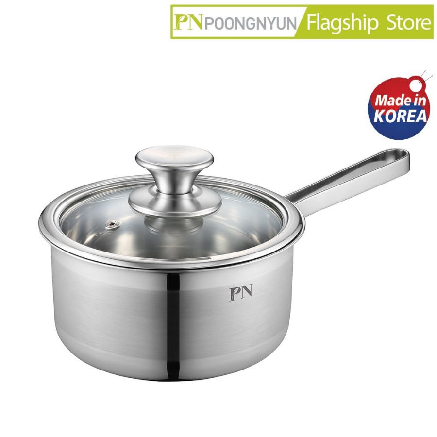 Nồi quánh Inox POONGNYUN LCPT-16B(IH) (Size 16cm) - Sản xuất tại Hàn Quốc - Hàng chính hãng