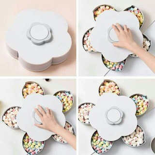 Khay Mứt Xoay Hình Hoa- Tim Dâu 5 Cánh ( Kèm Hình Thật)