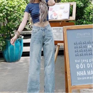 Áo thun gân croptop sọc mã 06