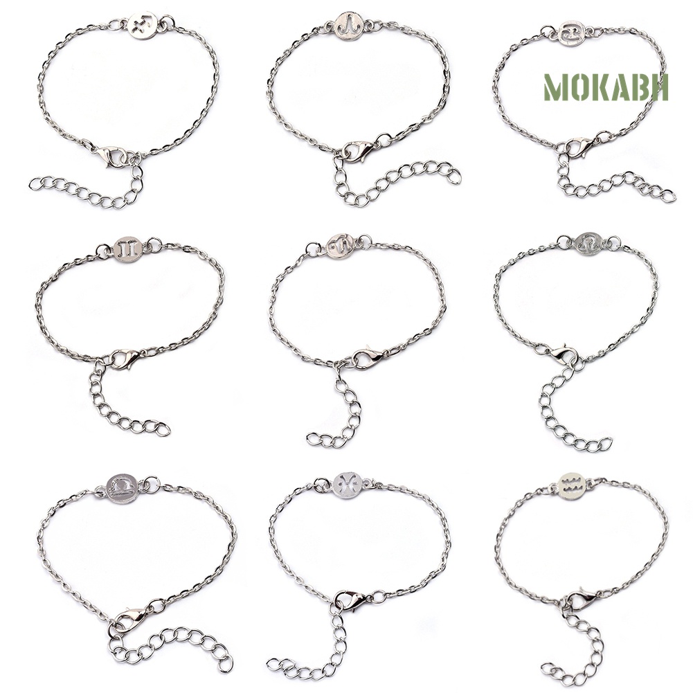 Vòng Đeo Tay Họa Tiết 12 Cung Hoàng Đạo Thời Trang Dành Cho Nữ