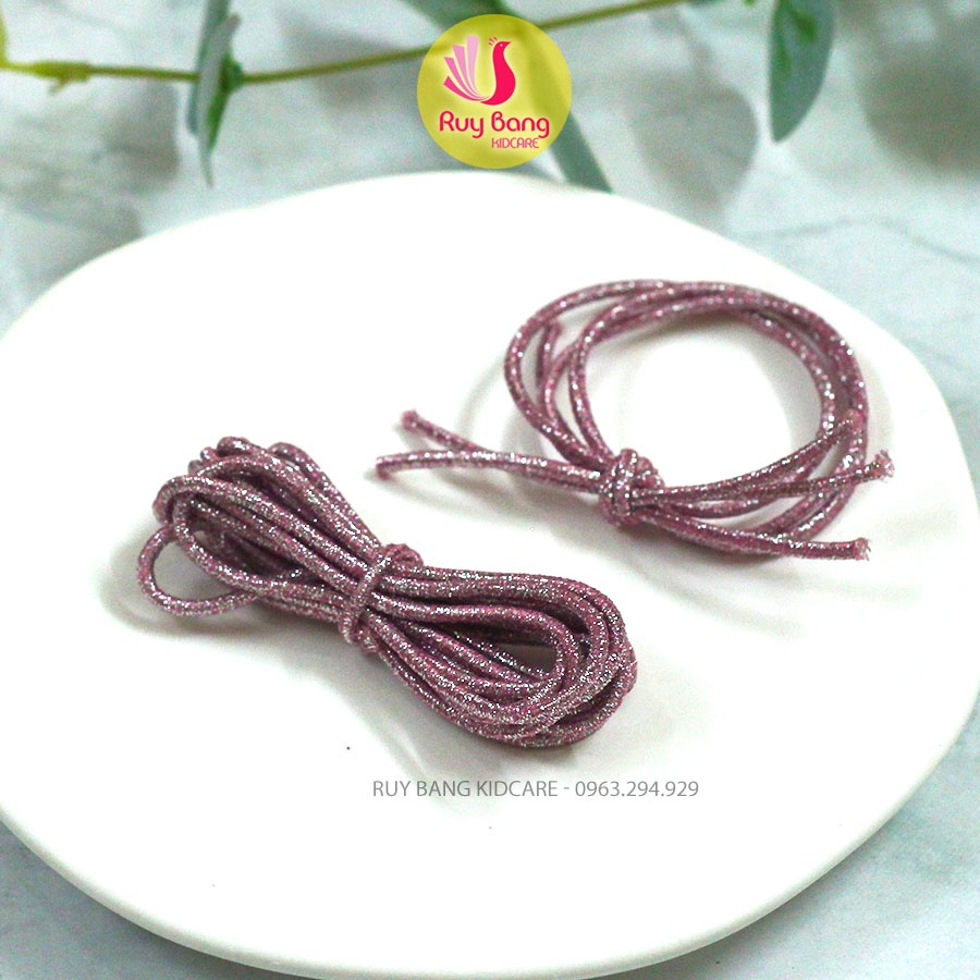 Chun buộc tóc nhũ met - cuộn 5m