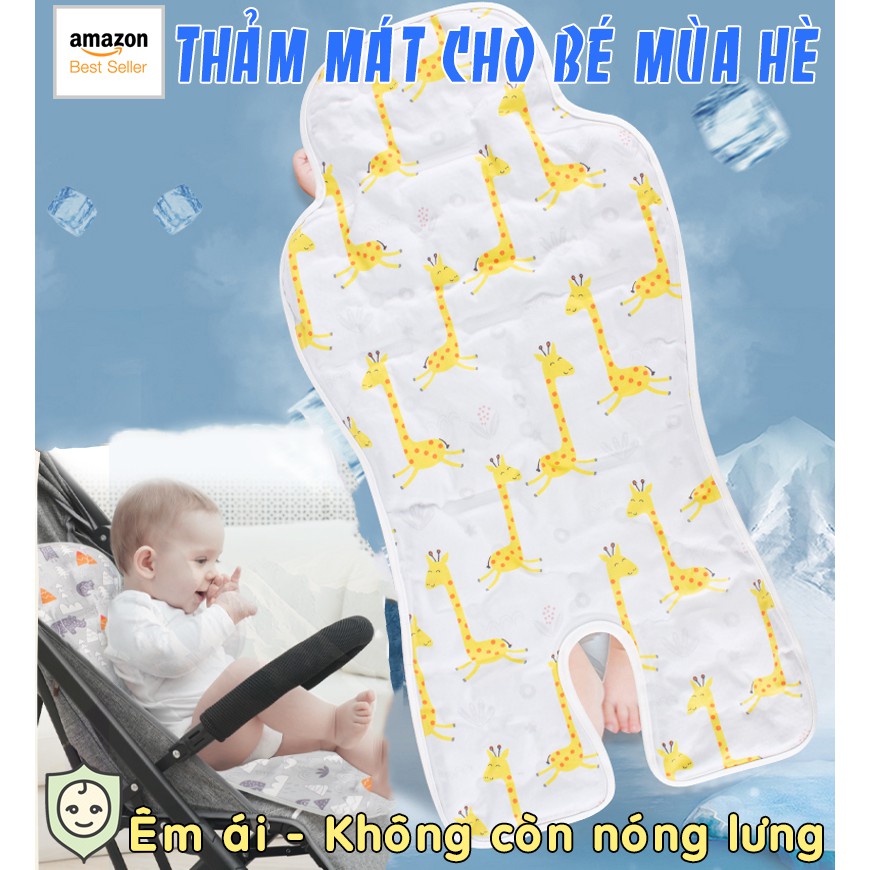 [Chuyên dùng cho xe đẩy ] Thảm mát lót lưng cho bé, công nghệ hạt gel lạnh,giảm cảm giác khó chịu,dùng cho nệm,ghế ăn