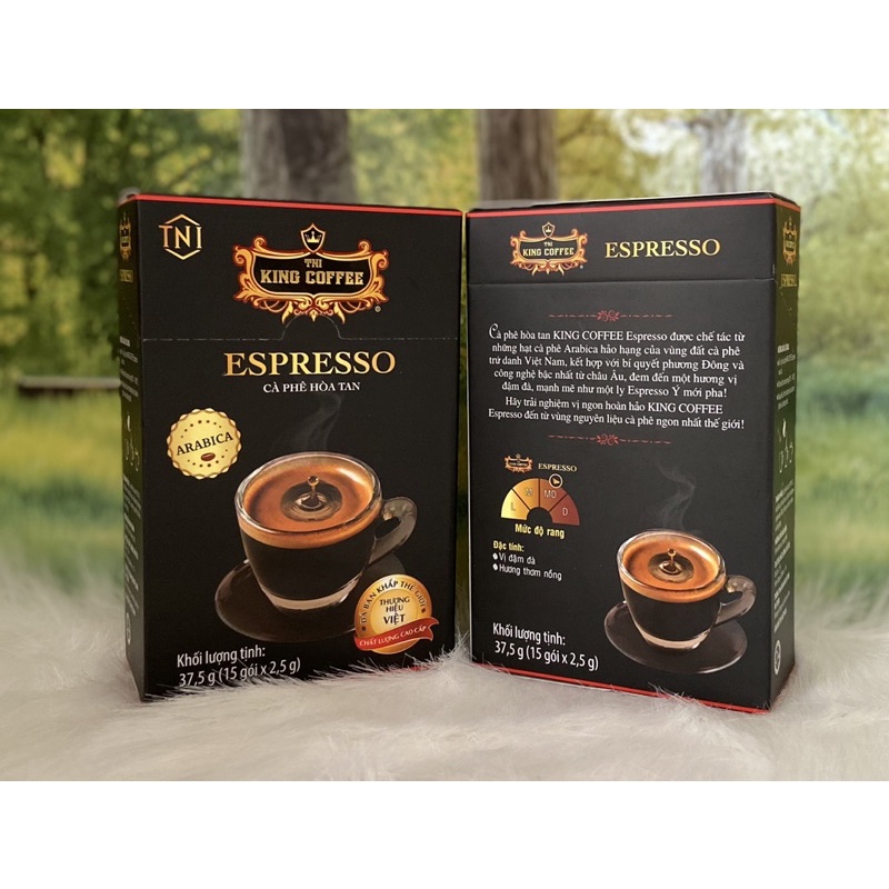 Cà Phê Hoà Tan King Coffee Espresso Hộp 37,5g / 15 gói *2,5g