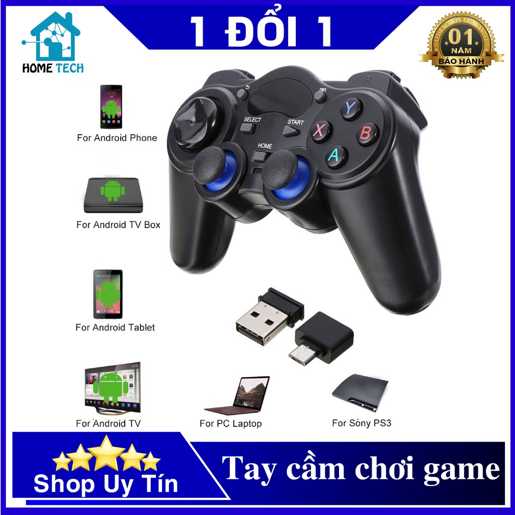 Tay cầm chơi game PC / Laptop / Điện Thoại / TV Android / TV Box - Tay cầm chơi game không dây USB Bluetooth 2.4G