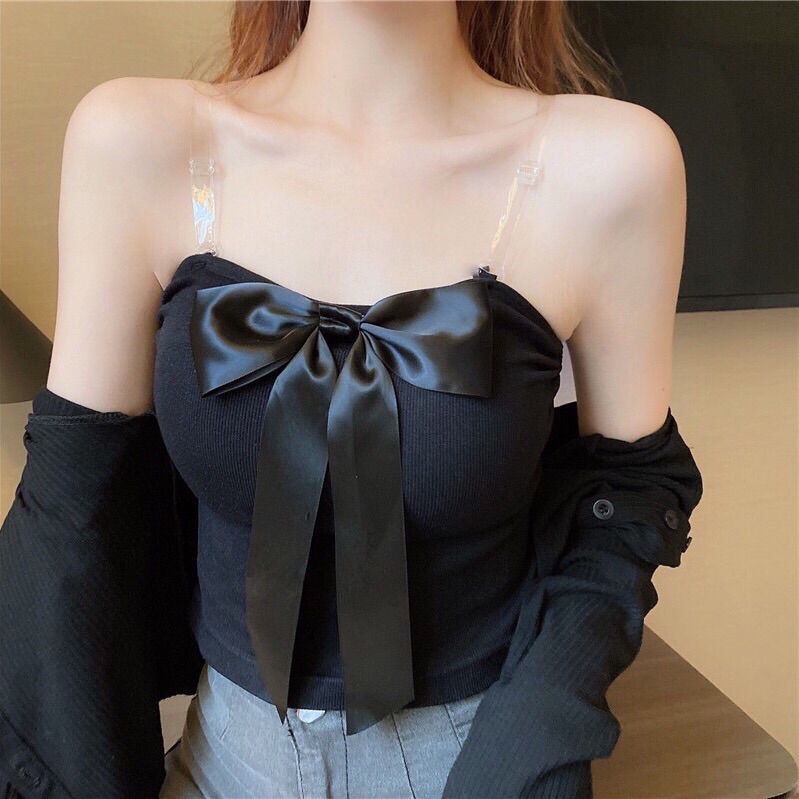 Áo Bra Phối Nơ sành điệu ⚡FREESHIP⚡ Áo có Đệm Ngực tôn dáng chất mềm mại