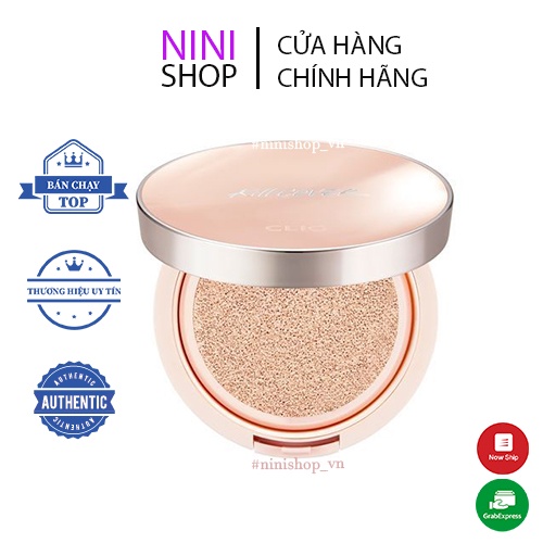 Phấn nước căng bóng da Clio Kill Cover Glow Fitting Cushion SPF50+ PA++++ Đính Kèm Thêm 1 Lõi Thay Thế - Ninishop