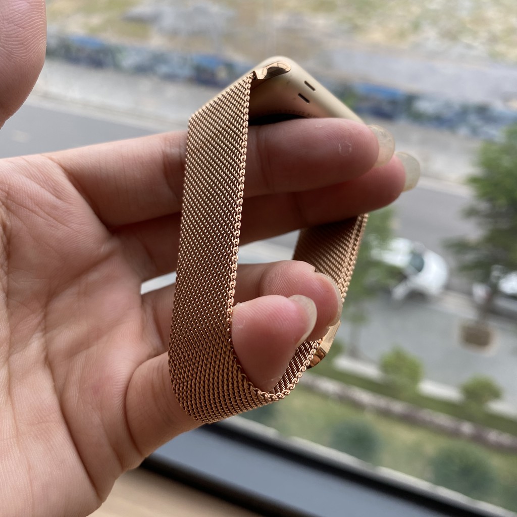 Dây Milanese Loop 38mm cho Apple Watch Series 1 | 2 | 3 | 4 | 5 (Dây thép Milan vàng, hồng  chính hãng cho AW)