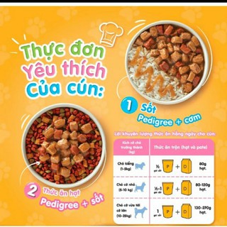 Thức ăn cho chó lớn dạng sốt Pedigree vị bò và rau củ 130g