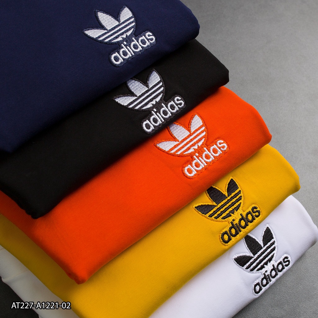 Áo thun Adidas 100% Cotton AT227 - áo thun nam thêu logo nổi VNXK