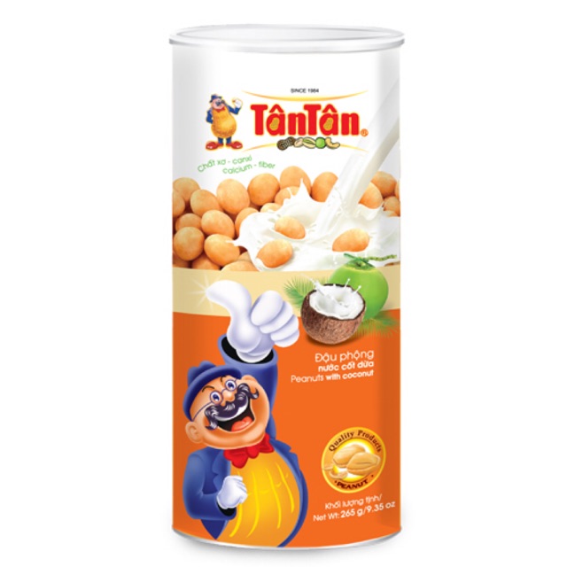 Đậu phộng tân tân nước cốt dừa 265gr dạng lon