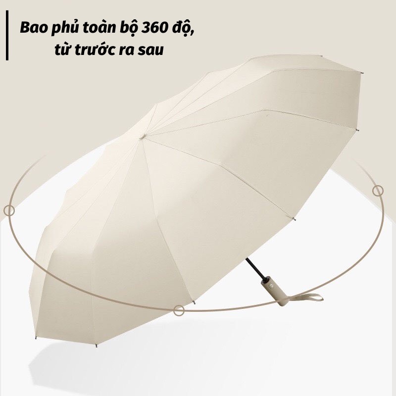 Ô Che Nắng Dù Gấp Gọn Tự Động Tay Cầm Chắc Chắn Mở Chỉ Bằng Một Chạm Dù Che Mưa Toki