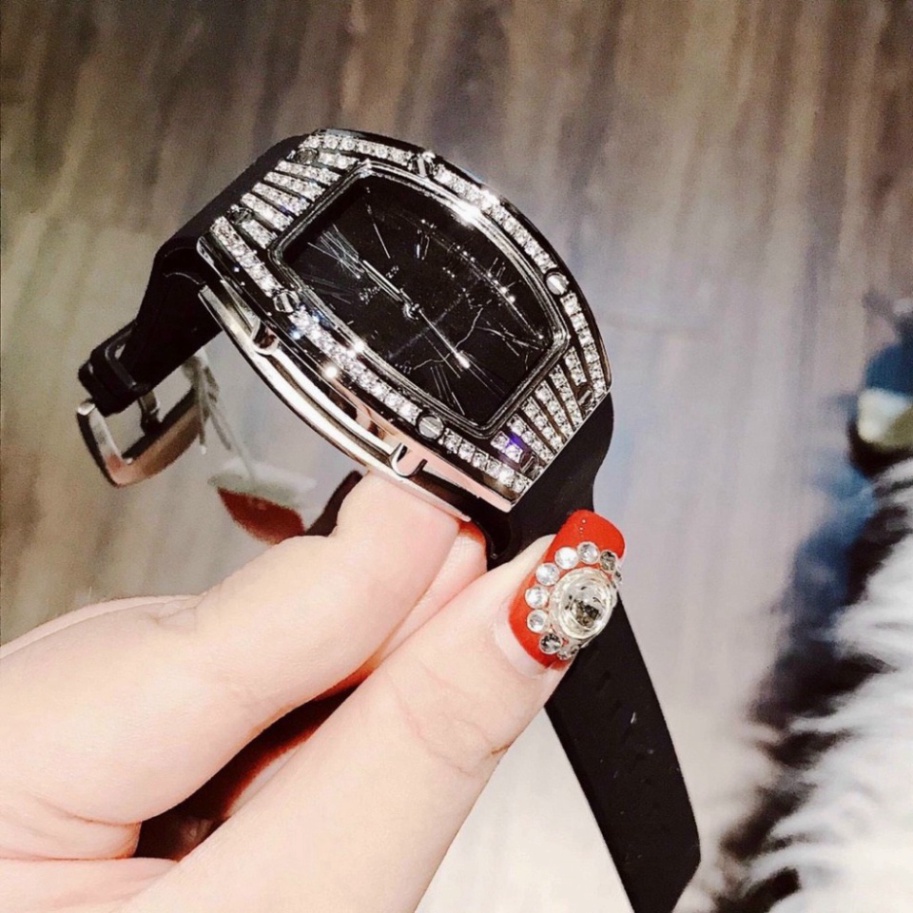 Đồng hồ nữ Davena mặt bầu quai silicon mềm dẻo, bảo hành 12 tháng