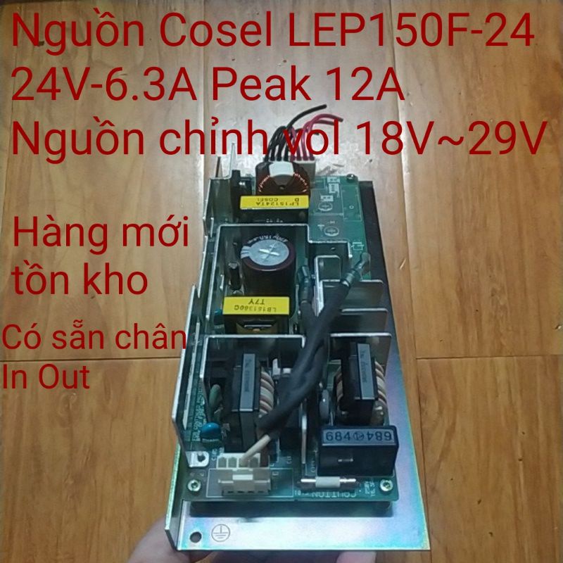 Mạch nguồn 24V Nipron 24V-6.3A max 11.3A. Mạch nguồn Cosel 24V 6.3A LDA150W-24 LEP150F-24. Made in JAPAN chất lượng cao.