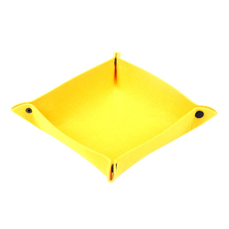 Khay Đựng Trang Sức / Ví / Chìa Khóa / Tiền Xu Hình Vuông Bằng Vải Nỉ Gấp Gọn Tiện Dụng