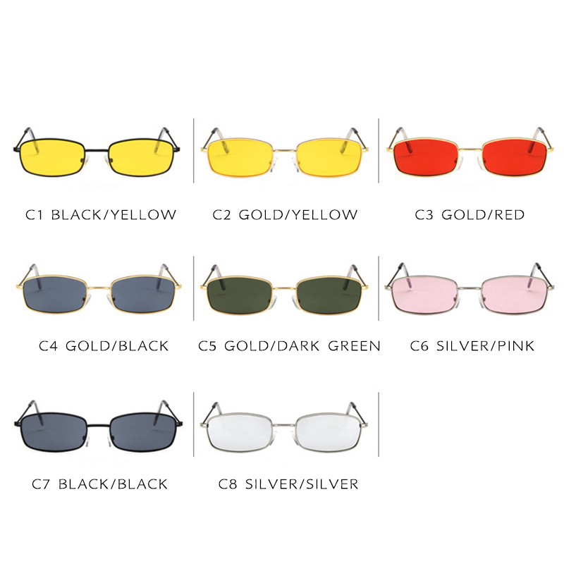 Mắt kính gọng vuông retro thời trang cá tính cho nam nữ