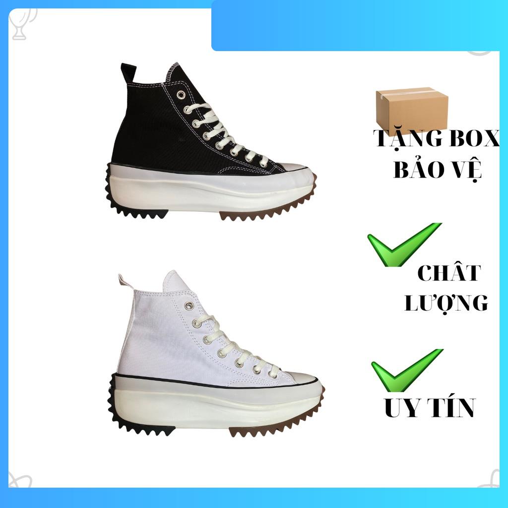 Giày Thể Thao C.V Run đen-trắng hot 2022, Giày Sneaker CV đen- trắng đế độn 5 phân Nam Nữ Chuẩn full bill+box +phụ kiện