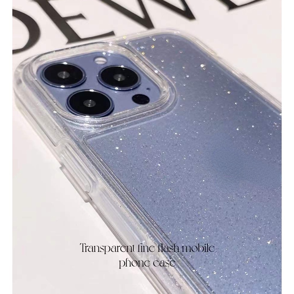 Ốp Điện Thoại TPU Mềm Trong Suốt Chống Sốc Phối Kim Tuyến Cho for  iPhone 14 pro max  13 Pro Max XR XS Max 8+ 7 Plus 11 12 Pro Max 12 13